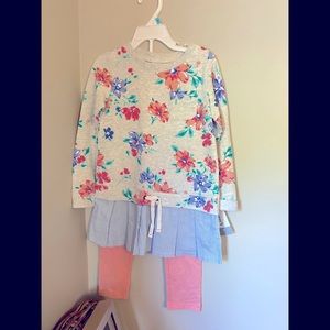 NWT carters top leggings outfit Sz 5